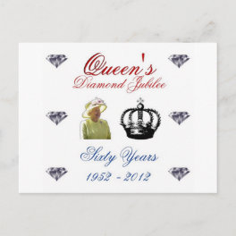 Queens Diamond Jubilee 1952-2012 60 Years Postcard