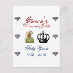 Queens Diamond Jubilee 1952-2012 60 Years Postcard