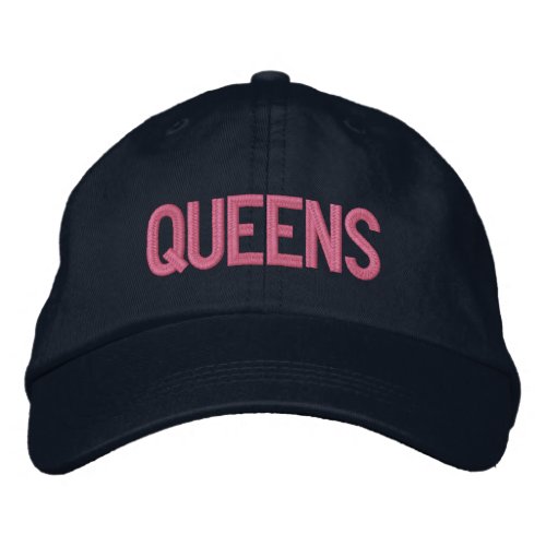 QUEENS EMBROIDERED BASEBALL CAP