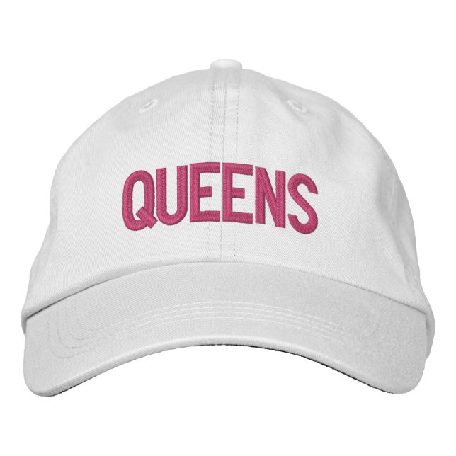 QUEENS EMBROIDERED BASEBALL CAP (Front)