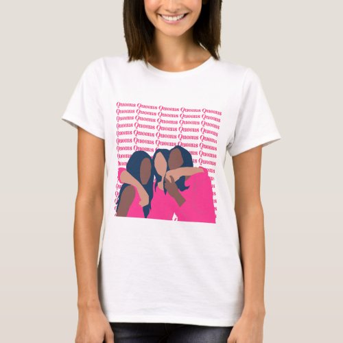 Queens Female Friendship Pink T_Shirt