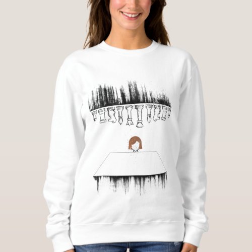 Queens Gambit Chess Board Design Grunge Gift Idea Sweatshirt