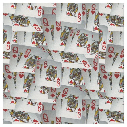 "Queen's Gambit: Scattered Pairs of Pocket Queens" Fabric