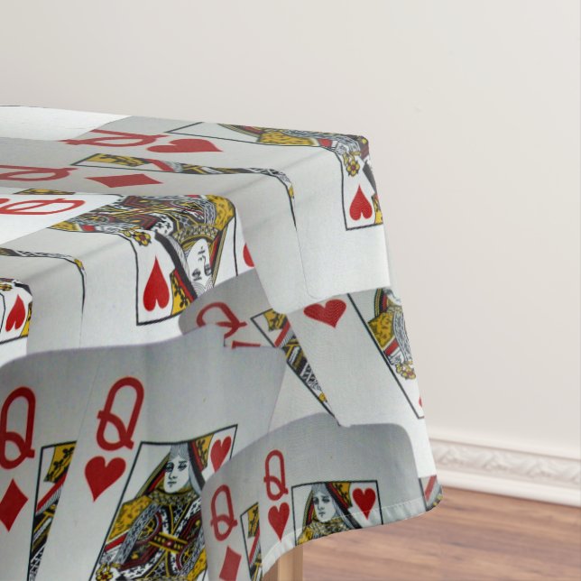 "Queen's Gambit: Scattered Pairs of Pocket Queens" Tablecloth (In Situ)