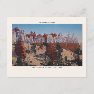 Queen's Garden Bryce Canyon National Park Vintage Postcard