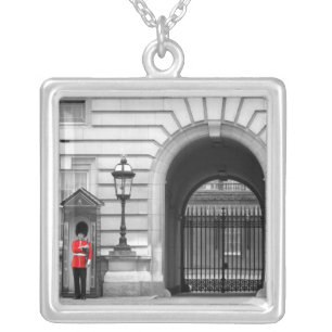 Queen's Guard Keeping Watch Silver Plated Necklace