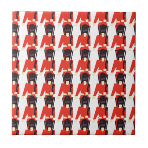 Queens Guard Soldiers Pattern Ceramic Tile