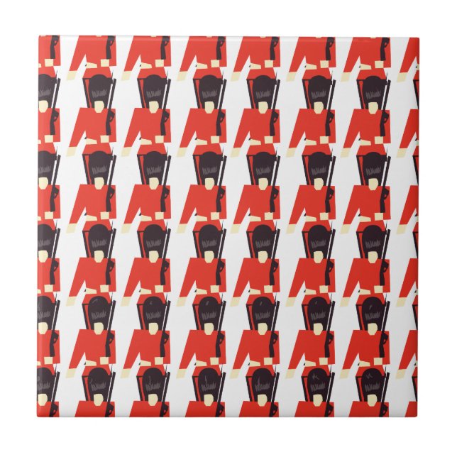 Queens Guard Soldiers Pattern Ceramic Tile (Front)