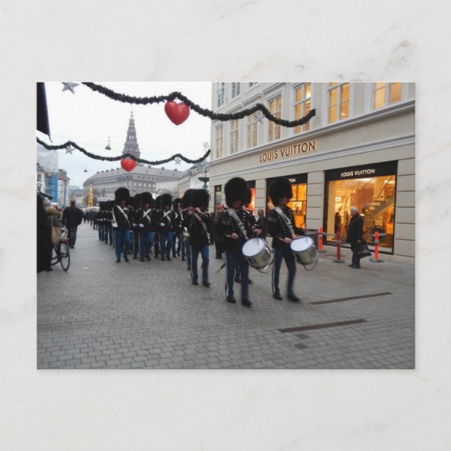 Queens Guard Stroget Copenhagen Denmark Postcard (Front)