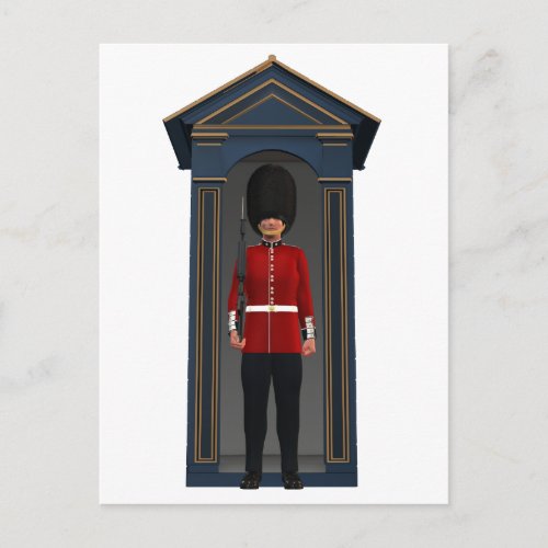 Queens Guardsman In Shack Postcard