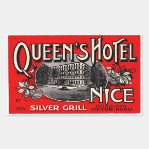Queen's Hotel (Nice) Rectangular Sticker