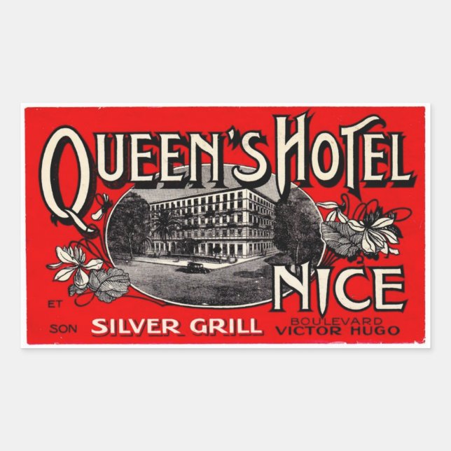 Queen's Hotel (Nice) Rectangular Sticker (Front)