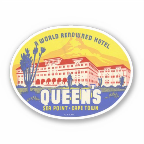 Queens Hotel Sea point Cape Town Africa Sticker