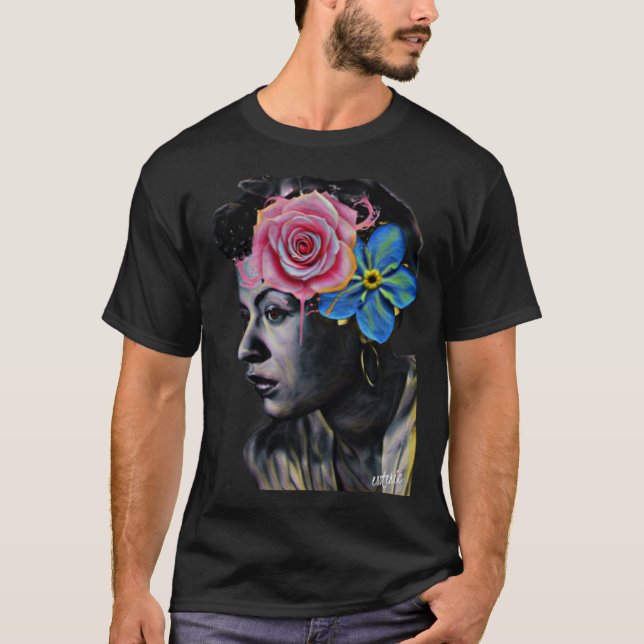 Queens Never Die  Billie Holiday T-Shirt (Front)