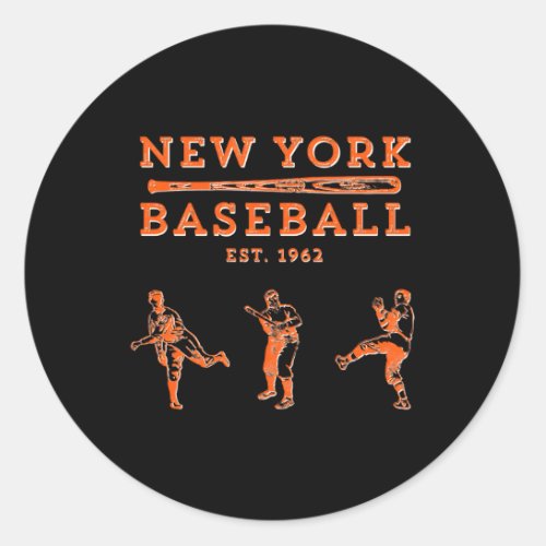 Queens New York Baseball Team Fan Classic Round Sticker