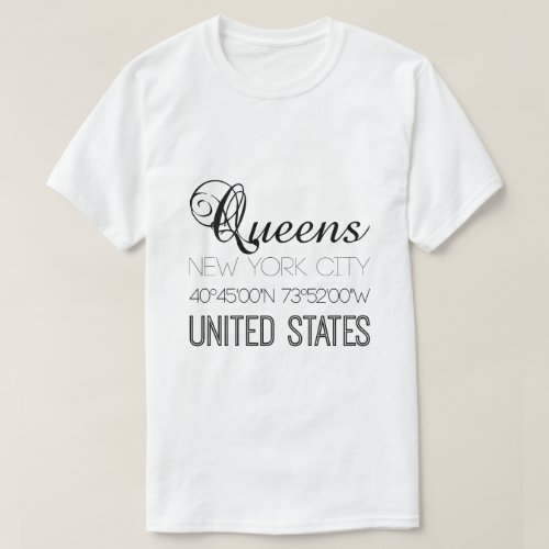 Queens New York City charming T_Shirt