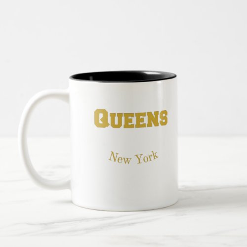 Queens New York Gold Coffee Mug