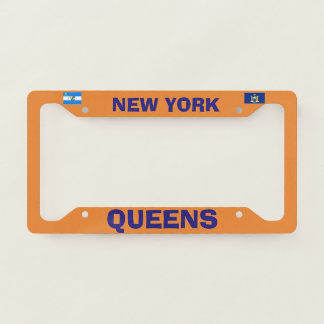 Queens New York License Plate Frame (Front)