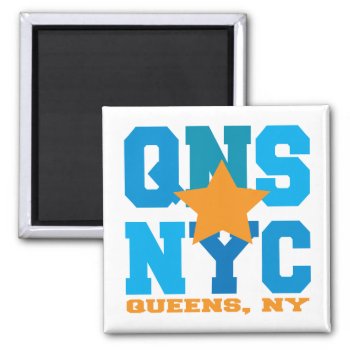 Queens  Ny Blue Magnet by brev87 at Zazzle