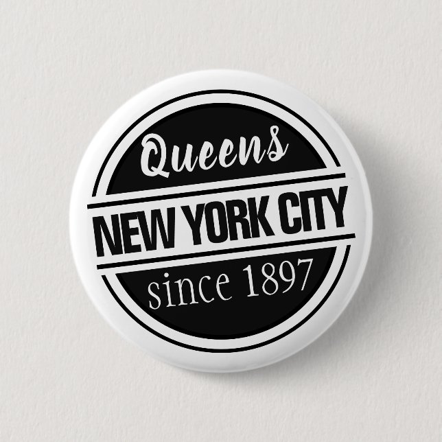 Queens NYC 1897 Button (Front)