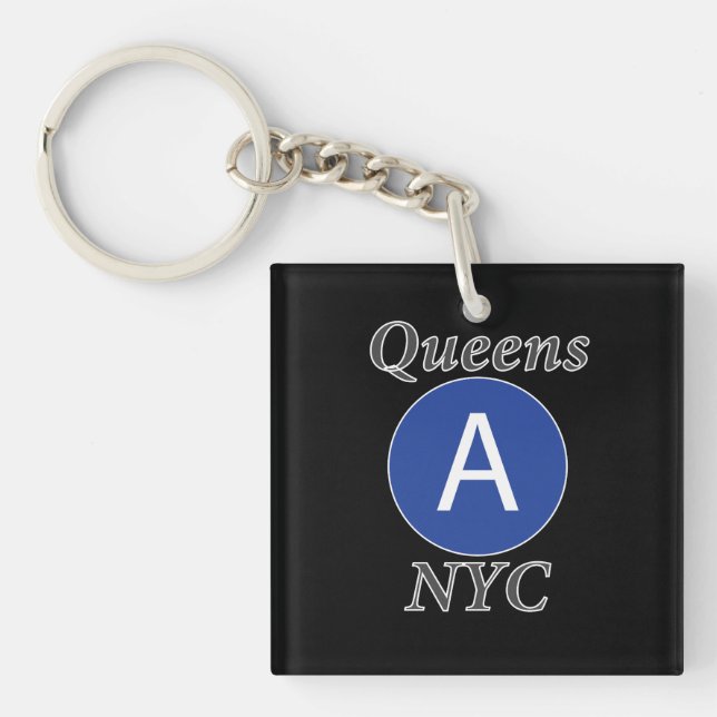 Queens NYC A Train Keychain (Front)