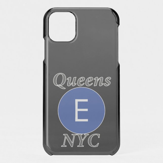 Queens NYC E Train Uncommon iPhone Case (Back)