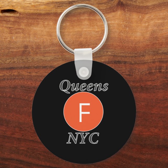 Queens NYC F Train Keychain (Back)
