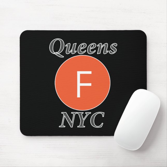 Queens NYC F Train Mouse Pad (With Mouse)