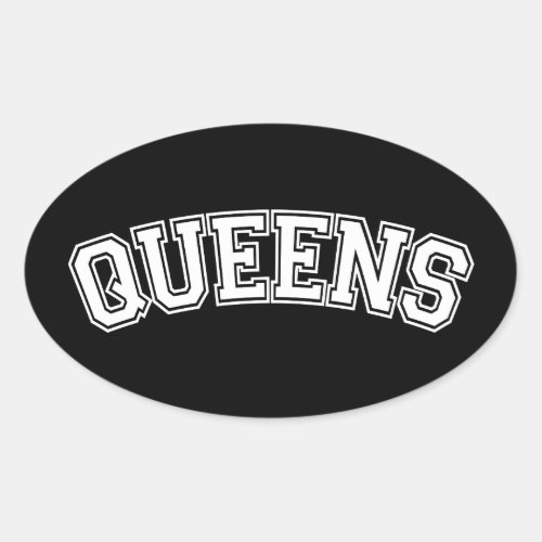 QUEENS NYC OVAL STICKER