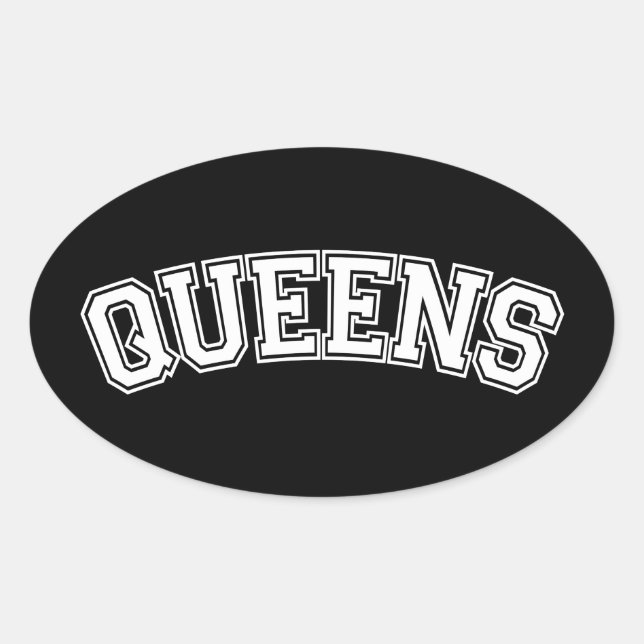 QUEENS, NYC OVAL STICKER (Front)