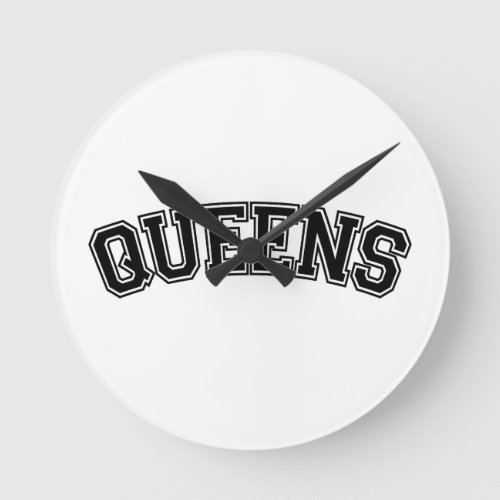 QUEENS NYC ROUND CLOCK