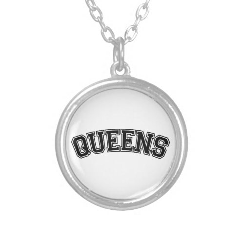 QUEENS NYC SILVER PLATED NECKLACE