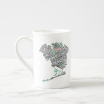 Queens, NYC Word Art Map Art Mug