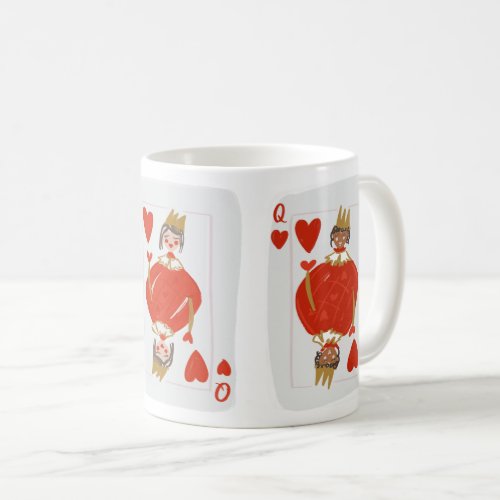 Queens of Hearts Playing Deck of Cards Coffee Mug