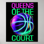 Queens Of The Court - Women And Girls Bysketbyll  Poster