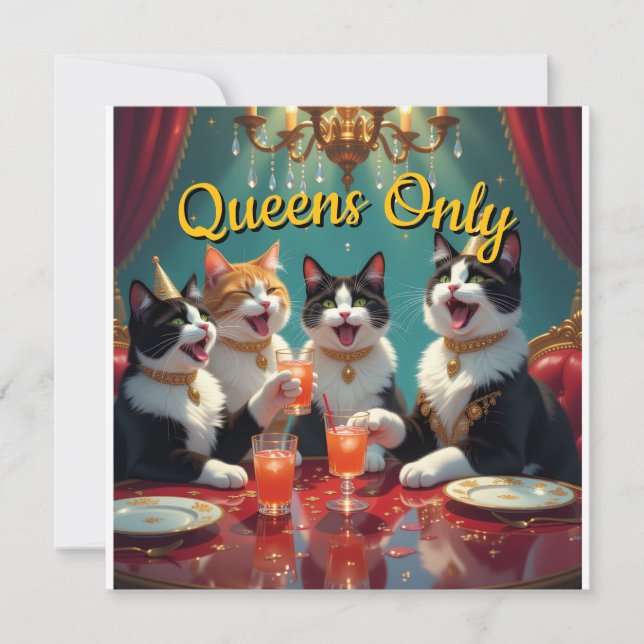 Queens only! invitation (Front)