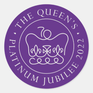 Queen's Platinum Jubilee 2022 70th Anniversary Classic Round Sticker