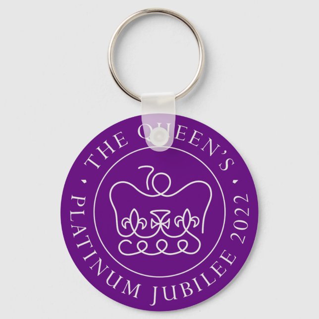 Queen's Platinum Jubilee 2022 70th Anniversary  Keychain (Front)