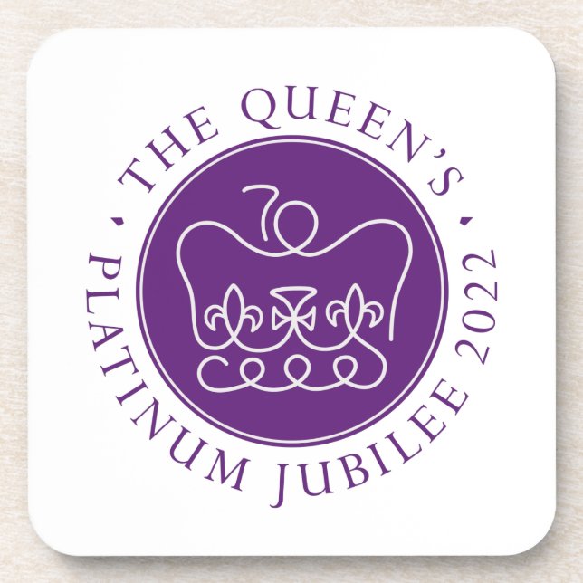 Queen's Platinum Jubilee Beverage Coaster (Front)