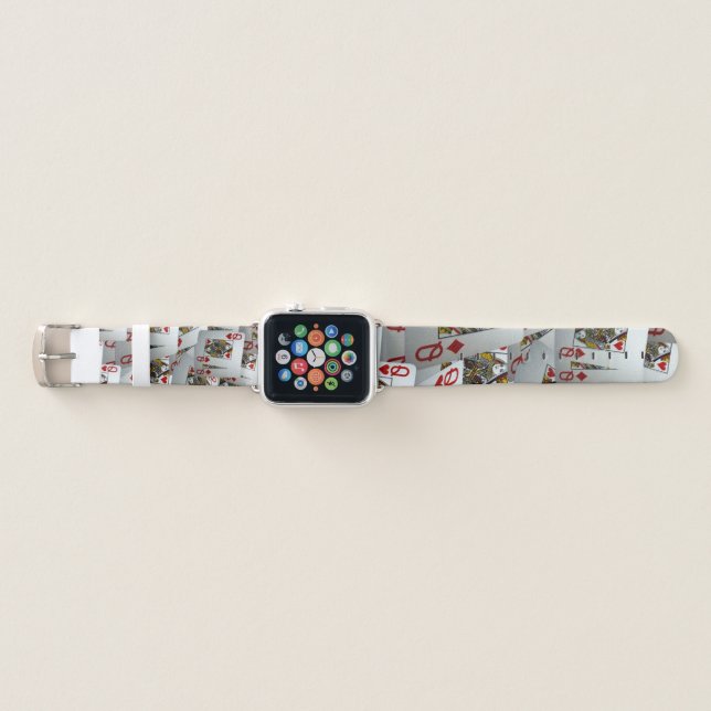 Queens Poker Cards, Apple Watch Band (Front)