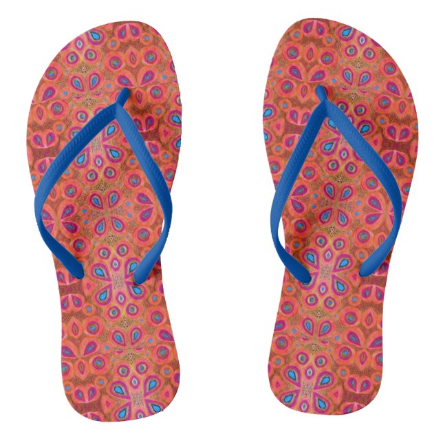 Queens Print Flip Flops (Footbed)