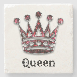 Queen's Royal Crown Personalized Stone Coaster