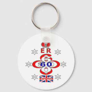 Queens Royal Jubilee stars design Keychain