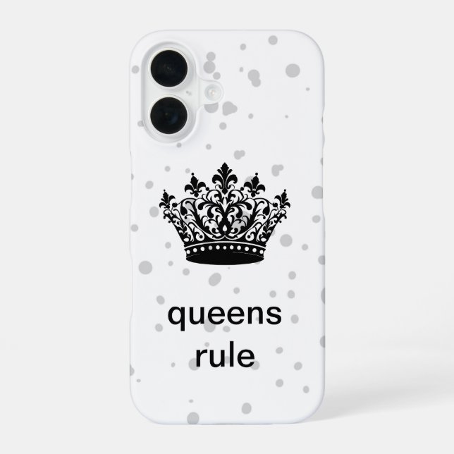 Queens Rule Crown  Iphone Case (Back)