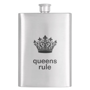 Queens Rule Stainless Flask