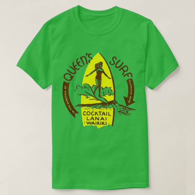 Queens Surf Shop and Lanai T-Shirt (Design Front)