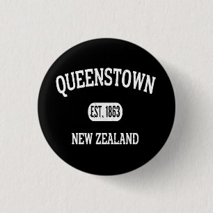 Queens Town Newzealand Vintage  Button