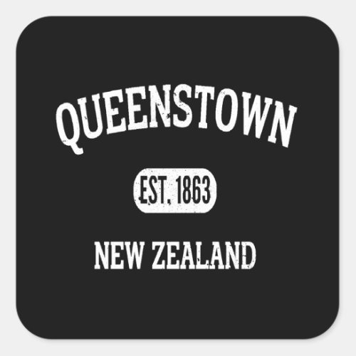 Queens Town Newzealand Vintage   Square Sticker