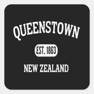 Queens Town Newzealand Vintage   Square Sticker