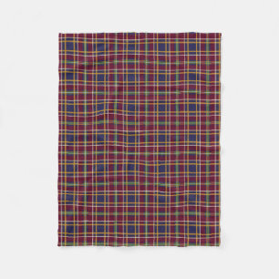 Queens University Kingston Ontario Tartan Fleece Blanket